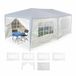 Relaxdays zijwanden partytent, set van 6, zijkanten feesttent, waterdicht, 2x3 m, ramen en deur, PE, losse zeilen, wit