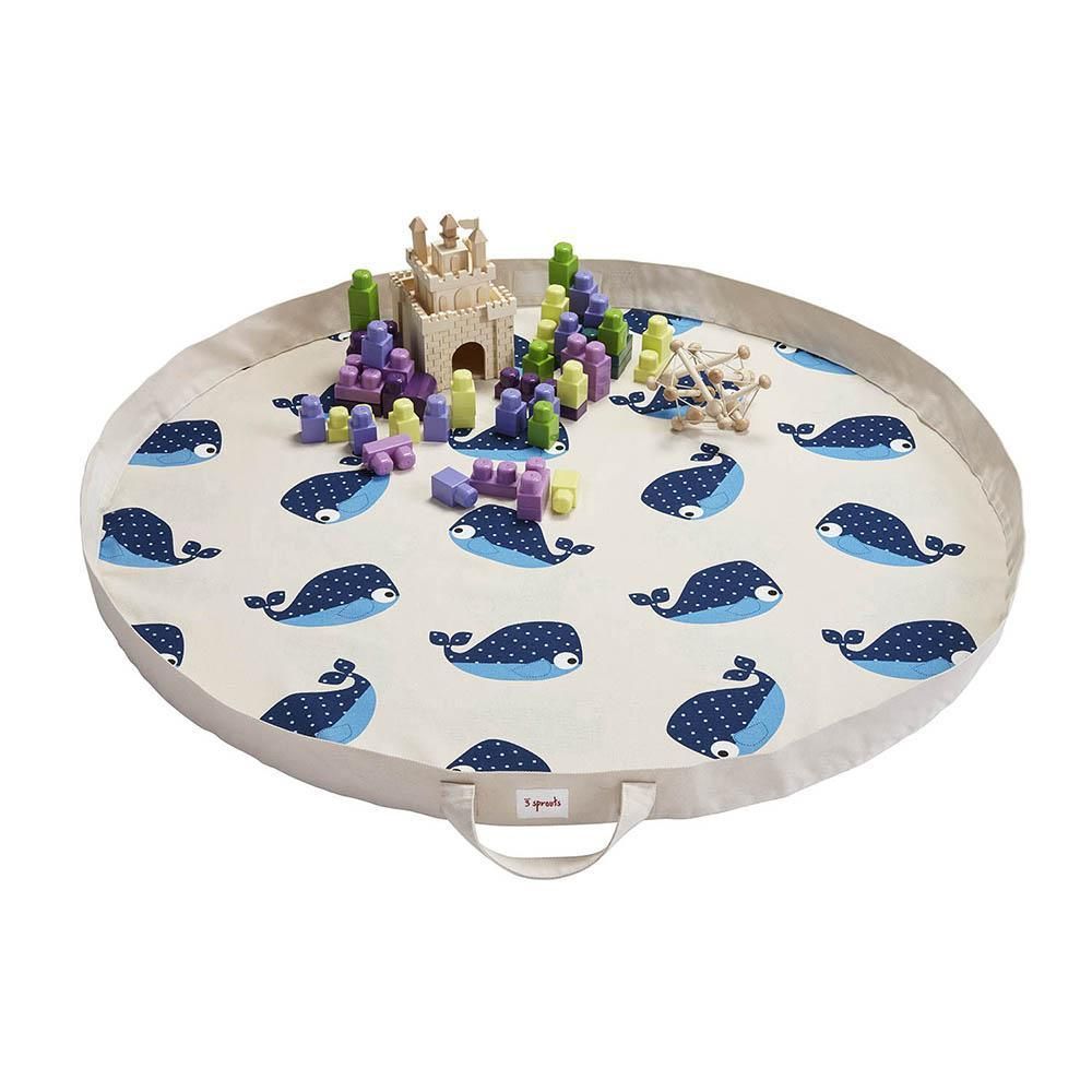 3 Sprouts Whale play mat bag
