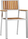 vidaXL Chaise de jardin 4 pièces bois d'acacia massif et acier inoxydable
