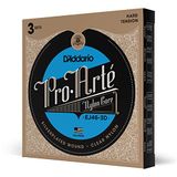 D'Addario Pro-Arte Nylon Klassieke Gitaarsnaren, Harde Spanning, 3 Sets