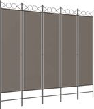 vidaXL Kamerscherm met 5 panelen 300x200 cm stof antracietkleurig