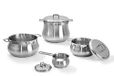 Barazzoni Tummy pannenset, 7-delig, roestvrij staal 18/10. Made in Italy