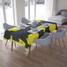 Bonamaison Tafelkleed, Anti-Mold, Sneldrogend, Waterdicht, 100% Polyester Tafellaken, Neon Geel, Rook, 140 x 200 Cm