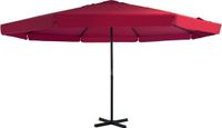 vidaXL Parasol met aluminium paal 500 cm bordeauxrood