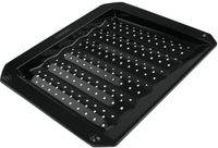 FM Professional Golvend en geperforeerd plaat voor oven en barbecue van plaatstaal 38 x 33 cm
