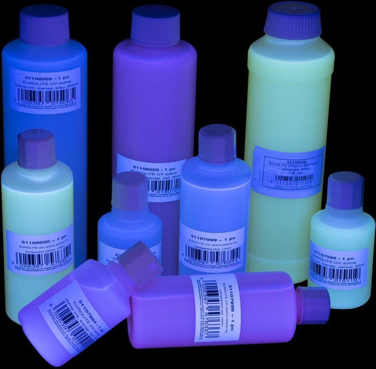 EUROLITE Blacklight-inkt, transparent geel, 50ml alleen zichtbaar met blacklight