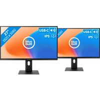 BlueBuilt 27 inch Full HD Monitor met USB C Duo pack