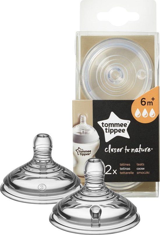 Tommee Tippee Closer to Nature Spenen x2 - Snelle Stroom