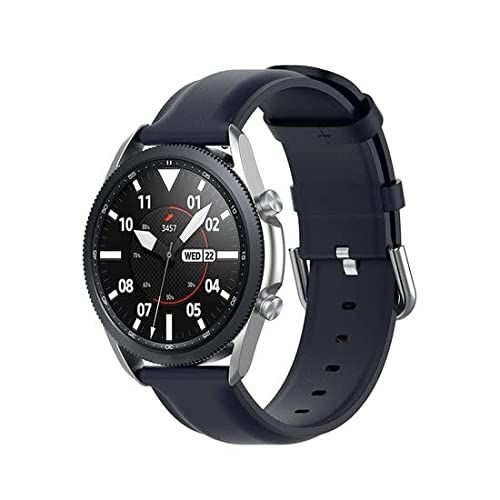 By Qubix Qubix - Leren Bandje - Donkerblauw - Geschikt voor Samsung Galaxy Watch 5 Pro - 45mm