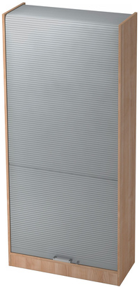 hjh OFFICE PRO Wandkast | Walnoot/Zilver | 90 x 40 x 200,4 cm | Signa R90 CE