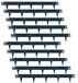 Bordure de pelouse flexible en métal, 10 m anthracite