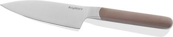 BergHOFF Home Elements Santokumes 11,5 cm – Couteau de chef japonais avec lame antiadhésive pour légumes, poisson et viande – Acier inoxydable ultra-tranchant, manche ergonomique et couteau lavable au lave-vaisselle – Aubergine