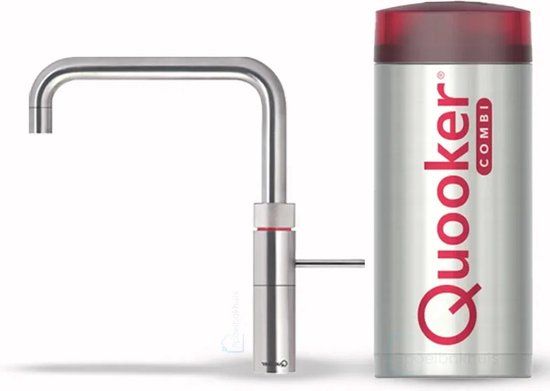 Quooker Fusion Square Keukenkraan - Koud, Warm & Kokend Water - RVS