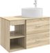 vidaXL Meuble de salle de bain set 2 pièces chêne Sonoma bois composite