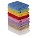 Set theedoeken (10 stuks) groen, blauw, geel, grijs, rood, roze, paars, wit, crème, bruin