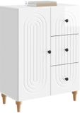 vidaXL Dressoir met lade Hoogglans Wit 66 x 34,5 x 90 cm Bewerkt hout