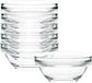 Kivora B.V. Transparent glass bowls 1.5 ounce, mini condiment bowls, dishwasher safe, stackable, set of 6