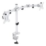 Deltaco GAM-040 - Monitor Arm - Bureaustandaard voor 2 Schermen - 13-32 inch - Wit