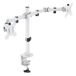 Deltaco GAM-040 - Monitor Arm - Bureaustandaard voor 2 Schermen - 13-32 inch - Wit