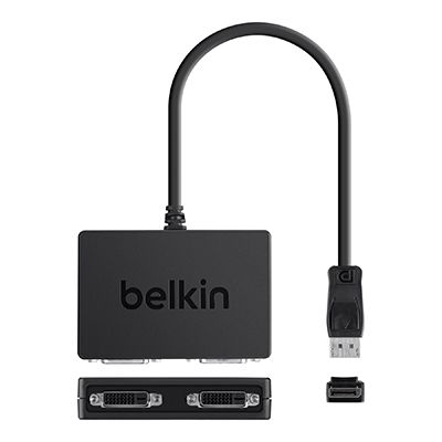 Belkin F2CD069 video kabel adapter DisplayPort 2 x DVI Zwart