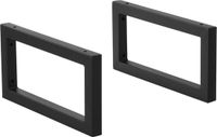 en.casa H.T. Trade Service GmbH & Co. KG Ophangbeugel voor wastafelblad set van 2 zwart mat 40x20 cm