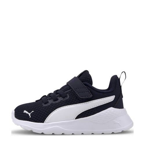PUMA Anzarun Lite sneakers donkerblauw/wit Jongens/Meisjes Mesh Logo - maat 24