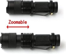 now4you.nl Hoge kwaliteit zaklamp Mini CREE LED 2000LM Zwart Waterproof