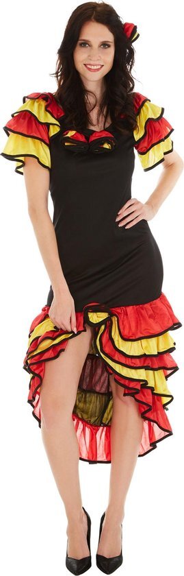 Tectake dressforfun - vrouwenkostuum flamencodanseres Maria Carmen S - verkleedkleding kostuum halloween verkleden feestkleding carnavalskleding carnaval feestkledij partykleding - 300636