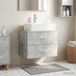 Maison Exclusive Armoire de salle de bain murale, couleur gris béton, dimensions : 62,5 x 44,5 x 50 cm