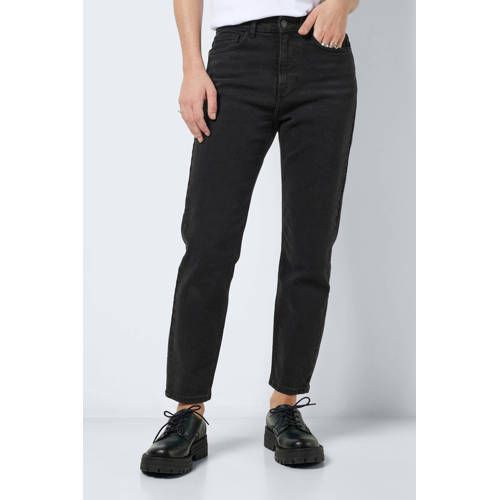 NOISY MAY NMMONI High Waist Straight Fit Jeans - Black