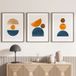 Lot de 3 affiches / posters triptyque - Boho - 3 affiches - 40x50 cm (cadres non fournis) - Bordure noire et blanche