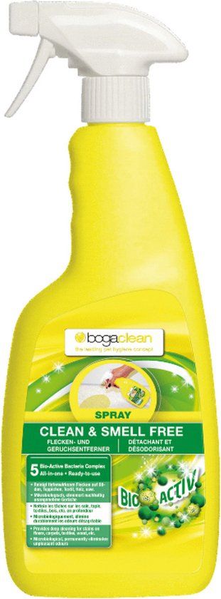 Bogaclean Bogar bogaclean® Clean & Smell Free Spray – Reinigt en verwijdert vieze geurtjes - Veilig voor mens en dier - Inhoud 750 ml