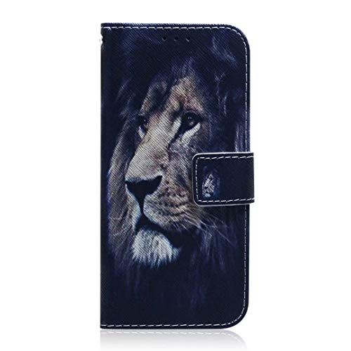 TUUNKMUY Hoes voor Nokia C10/C20 - Portemonnee Boek Stand Telefoonhoesje - PU Lederen Shockproof Flip Cover - leeuw