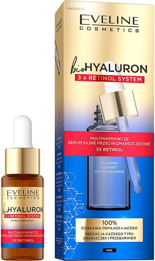 Eveline Cosmetics BioHyaluron 3x Retinol System Multi-Repair Intensely Anti-Wrinkle Serum 18ml