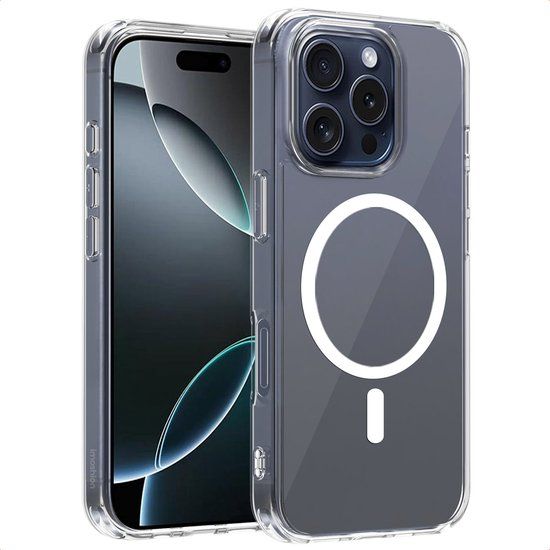 imoshion Hoesje - Geschikt voor Apple iPhone 16 Pro - Protective Backcover geschikt voor MagSafe - Transparant