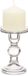 Giftdecor Kaarsen kandelaar van decoratief glas - voor stompkaarsen - D8.5 x H14 cm