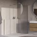 Brauer Oblivion Flow inloopdouche helder ribbelglas 90x200cm incl. glascoating chroom