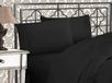 Elegant Comfort Luxe kussenslopen met draaddichtheid van 1500, kreuk- en lichtbestendig, ultrazachte Egyptische kwaliteit, standaardmaat, zwart, 2 stuks