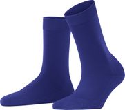FALKE ClimaWool eenkleurig wol lyocell sokken dames blauw - maat 37-38