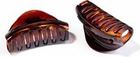 Pinza Inca Hair clips Inca Pinza Grande Brown 2 Units