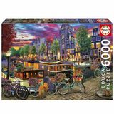 Educa - Puzzel 6000 stukjes - Fietsen in Amsterdam