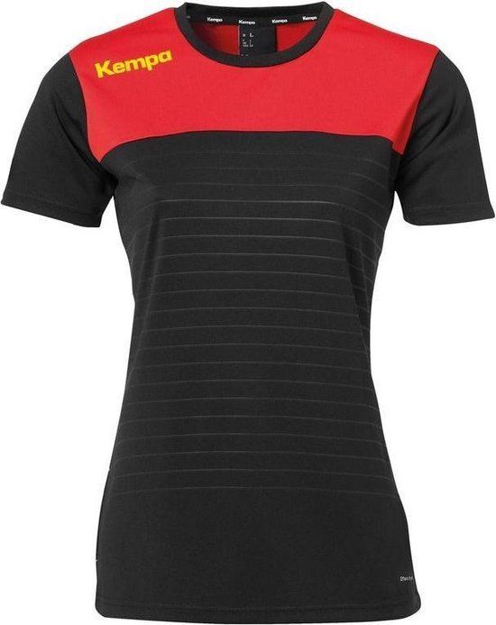 Kempa Emotion 2.0 Shirt Dames - Zwart/Rood - Maat XS