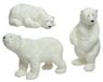 Decoris Ijsbeer plastic l13b15h26 cm wit a3 kerst