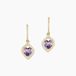 Rosaline Boucles d'oreilles pendantes or jaune améthyste et oxyde