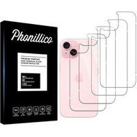 Phonillico® iPhone 15 Gehard Glas Achterkant [Pack 4]