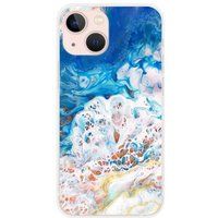1001 coques Apple iPhone 13 Mini Marbre ocean bedrukt siliconen hoesje