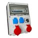 Bouwstroomverdeler ECO-S/FI Bouwstroomverdeler met schakelaar 0-1 stroomverdeler 32A/5P 16A/5P 2x230V met aardingsbout wandverdeler stekkerverdeler