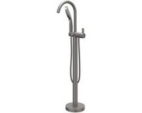 IVY Pact Vrijstaande Badmengkraan met Draaibare Uitloop en 3-standen Handdouche - Geborsteld Metal Black PVD