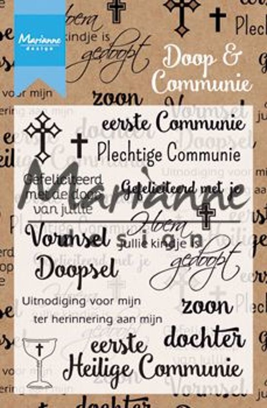 Marianne Design Clear Stamps Doop en communie