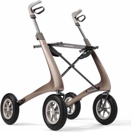 ByAcre Carbon Overland Rollator - Metallic Brown - Outdoor Rollator with Air Tires